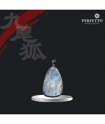 MOONSTONE NINE TAILED FOX PENDANT